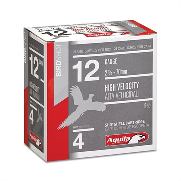 Picture of Aguila Ammunition 12ga Birdshot 2.75 inch Shotgun Shells - #4 Shot 1.25oz 1330 fps 25rd Box 1CHB1204
