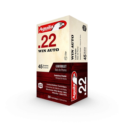 Picture of Aguila Ammunition .22 Win Auto Rifle Ammo - 45 Grain | Solid Point | 50rd Box 1B220504