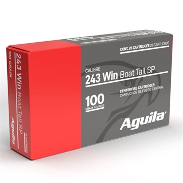 Picture of Aguila Ammunition .243 Win Rifle Ammo - 100 Grain Boat Tail Soft Point 20rd Box 8047AG