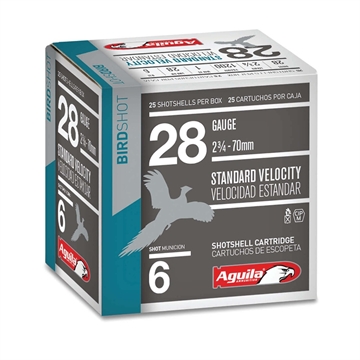 Picture of Aguila Ammunition 28ga Birdshot 2.75 inch Shotgun Shells - #6 Shot 1oz 1200 fps 25rd Box 1CHB2836