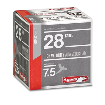 Picture of Aguila Ammunition 28ga Birdshot 2.75 inch Shotgun Shells - #7.5 Shot 3/4oz 1275 fps 25rd Box 1CHB2873