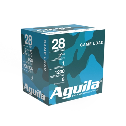 Picture of Aguila Ammunition 28ga Birdshot 2.75 inch Shotgun Shells - #8 Shot | 1oz | 1200 fps | 25rd Box 1CHB2838