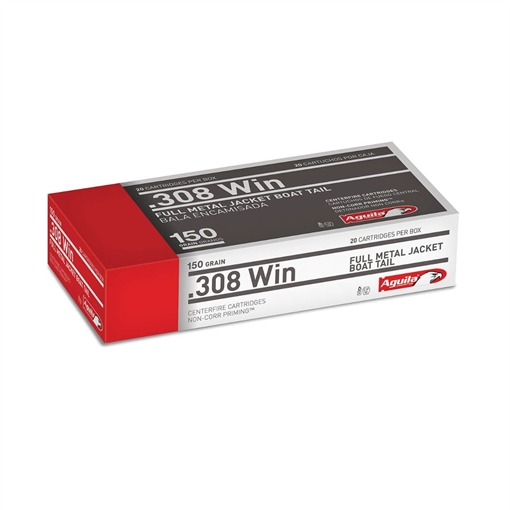 Picture of Aguila Ammunition .308 Win Rifle Ammo - 150 Grain | FMJ-BT | 500rd Case 1E308110