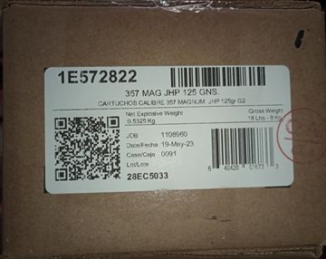 Picture of Aguila Ammunition .357 Magnum Handgun Ammo - 125 Grain JHP 500rd Case 1E572822
