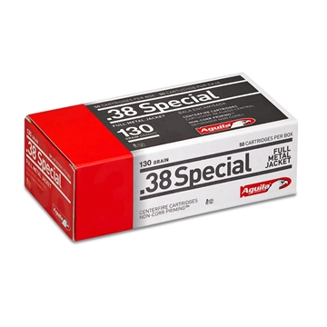 Picture of Aguila Ammunition .38 Special Handgun Ammo - 130 Grain FMJ 50rd Box 1E382521
