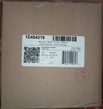 Picture of Aguila Ammunition .45 Colt Handgun Ammo - 200 Grain Soft Point 500rd Case 1E454319