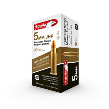 Picture of Aguila Ammunition 5mm Rifle Ammo - 30 Grain JHP 50rd Box 1B222406