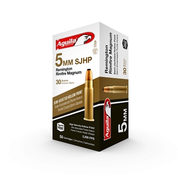 Picture of Aguila Ammunition 5mm Rifle Ammo - 30 Grain SJHP 50rd Box 1B222405