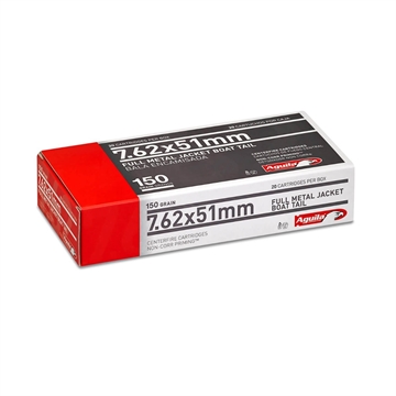 Picture of Aguila Ammunition 7.62NATO Rifle Ammo - 150 Grain FMJ-BT 20rd Box 1E762110