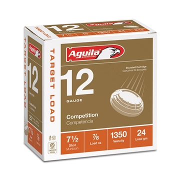 Picture of Aguila Ammunition Target 12ga Birdshot 2.75 inch Shotgun Shells - #7.5 Shot 7/8oz 1350 fps 25rd Box 1CHB1250