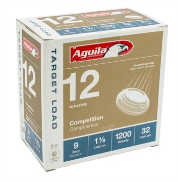 Picture of Aguila Ammunition Target 12ga Birdshot 2.75 inch Shotgun Shells - #9 Shot 1-1/8oz 1200 fps 25rd Box 1CHB1359