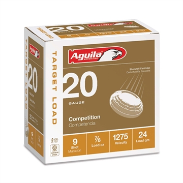 Picture of Aguila Ammunition Target 20ga Birdshot 2.75 inch Shotgun Shells - #9 Shot 7/8oz 1275 fps 25rd Box 1CHB2039