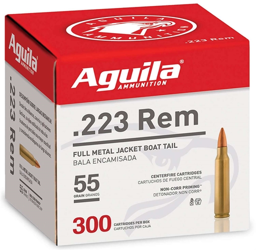 Picture of Aguila Target & Range Rifle 223Rem 55gr Full Metal Jacket 300 Per Box/4 Case 1E223108