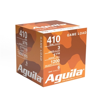 Picture of Aguila Birdshot Standard Velocity 410Gauge 3" 11/16oz 6Shot 25 Per Box/10 Case 1CHB4126