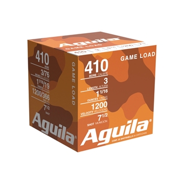 Picture of Aguila Birdshot Standard Velocity 410Gauge 3" 11/16oz 7.5Shot 25 Per Box/10 Case 1CHB4127