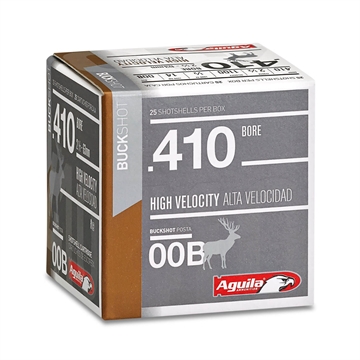 Picture of Aguila Buckshot High Velocity 410Gauge 2.50" 1/2oz 00Buck Shot 25 Per Box/20 Case 1C4100BA