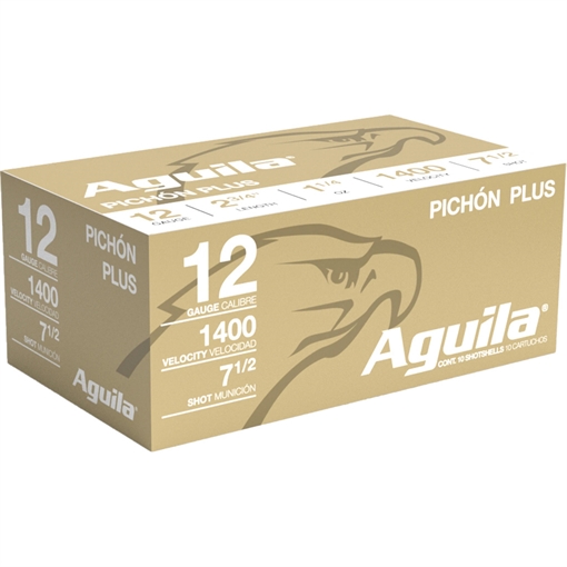 Picture of Aguila Ammunition PICHÓN PLUS 12ga Birdshot 2.75 inch Shotgun Shells - #7.5 Shot | 1.25oz | 1400 fps 1CHB1295