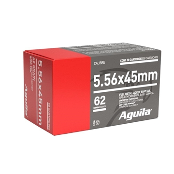 Picture of Aguila Rifle Ammunition 5.56mm 62gr FMJBT 3150 fps 1000/ct Case 1E556110C