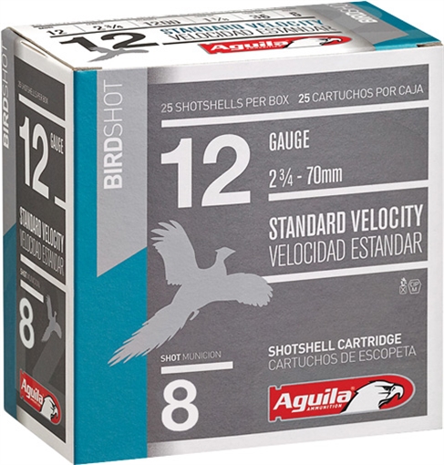 Picture of Aguila Ammunition 12ga Birdshot 2.75 inch Shotgun Shells - #8 Shot | 1-1/8oz | 1200 fps | 250rd Case 1CHB1218