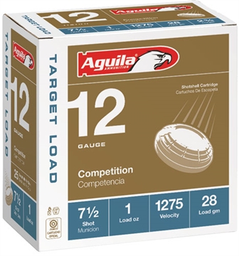 Picture of Aguila Ammunition Target 12ga Birdshot 2.75 inch Shotgun Shells - #7.5 Shot 1oz 1275 fps 250rd Case 1CHB1337