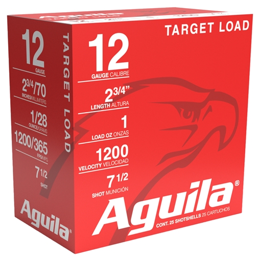 Picture of Aguila Ammunition Target 12ga Birdshot 2.75 inch Shotgun Shells - #7.5 Shot | 1oz | 1200 fps | 25rd Box 1CHB1304