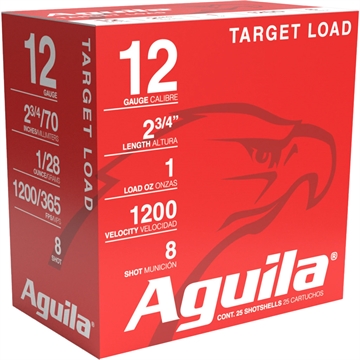 Picture of Aguila Ammunition Target 12ga Birdshot 2.75 inch Shotgun Shells - #8 Shot 1oz 1200 fps 1CHB1305