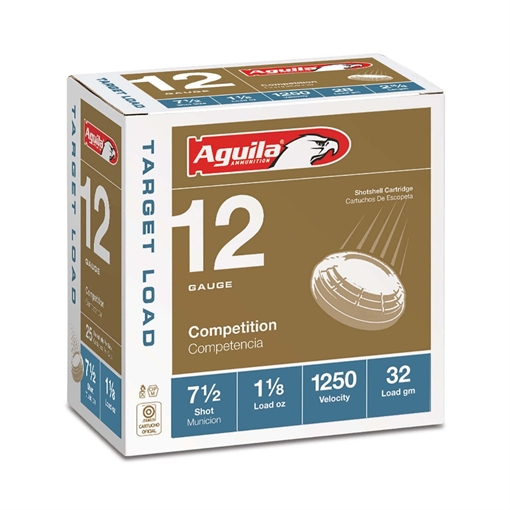 Picture of Aguila Ammunition Target 12ga Birdshot 2.75 inch Shotgun Shells - #7.5 Shot | 1-1/8oz | 1250 fps | 25rd Box 1CHB1347