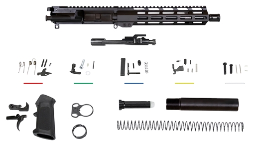 Picture of Aim Sports Complete Build Kit 5.56x45mm NATO 10.50" Black Nitride Barrel 7075-T6 Aluminum Black Anodized Receiver 10" M-LOK Handguard for AR-15 AR5CUB9