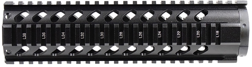 Picture of Aim Sports AR Handguard 10" Mid-Length Style Made of Aluminum with Black Anodized Finish & Quad Rail MT061