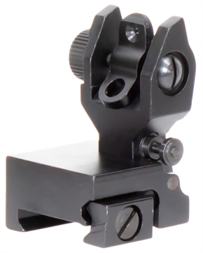 Picture of Aim Sports AR Low Profile Rear Flip Up Sight Black Anodized Low Profile for AR-15 MT201