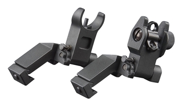 Picture of Aim Sports AR Low Profile 45 Degree Flip-Up Sight Set Black Anodized 45 Degree Low Profile for AR-15 MT45FS
