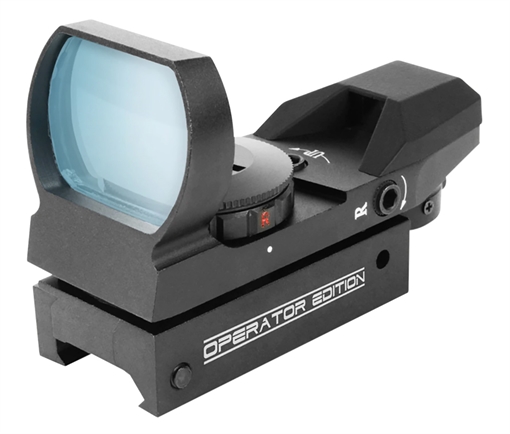 Picture of Aim Sports Reflex Sight Operator Edition Black Anodized 1x 24mm x 34mm Red/Green Multi Reticle RT40E1