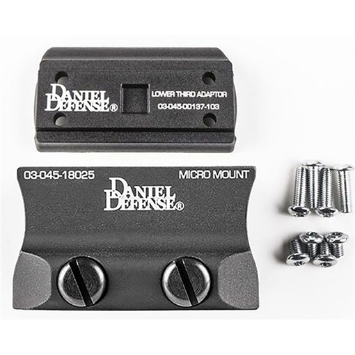 Picture of Daniel Defense Micro Aimpoint Mount, Fits Picatinny, Includes Lower 1/3 Adapter, Black 03-045-18025