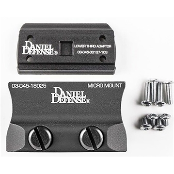 Picture of Daniel Defense Micro Aimpoint Mount, Fits Picatinny, Includes Lower 1/3 Adapter, Black 03-045-18025