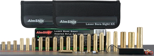 Picture of AimShot Master Kit Multi-Caliber Bore Sight with Red 650nM Laser, Uses L736 Button Cell Batteries & 2 AAA Batteries for Battery Pack for Rifles (Batteries Not Included) KTMASTER2RED