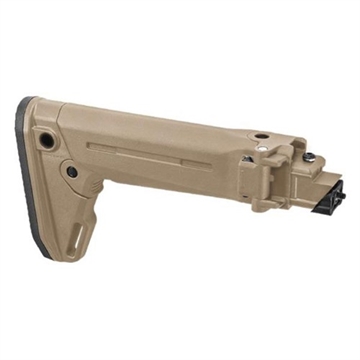 Picture of Magpul Industries Zhukov-S Stock, Fits AK Rifles Except Yugo Pattern AKs or Norinco Type 56s/MAK90 Rifles, 5-Position Length of Pull, Rubber Butt Pad, Flat Dark Earth MAG585-FDE MAG585FDE