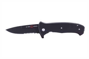 Picture of AL MAR KNIVES S.E.R.E. NIGHT G-SERIES 3.6" D2 BLACK COMBO EDGE AMK2207
