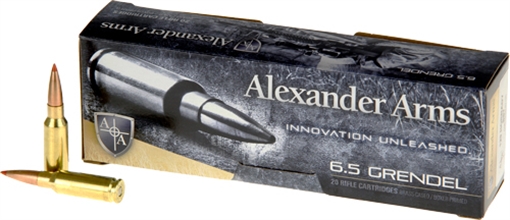 Picture of Alexander Arms SST 6.5Grendel 129gr Hornady Super Shot Ballistic Tip 20 Per Box/10 Case AG129SSTBOX