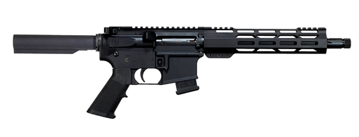 Picture of Alexander Arms Highlander 17 HMR 10+1 11" Black Fluted Threaded Barrel, Black Anodized Picatinny Rail Receiver, Black SBA Tactical Brace, Black A2 Grip PHI17NB