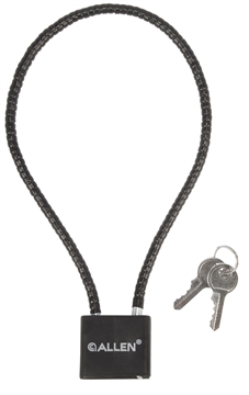 Picture of Allen Cable Gun Lock Open With Key Black Stainless Steel Firearm Fit- Handgun/Rifle/Shotgun 15414