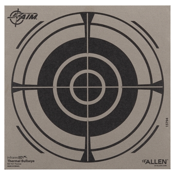 Picture of Allen Thermal Target Bullseye Hanging Paper 8" x 8" Black/Gray 15794
