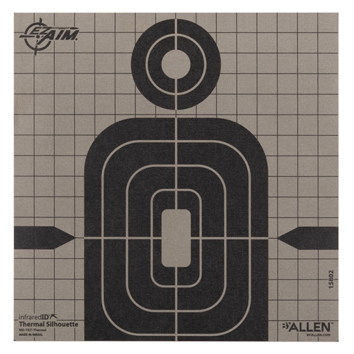 Picture of Allen Thermal Target Silhouette Hanging Paper 8" x 8" Black/Gray 15802
