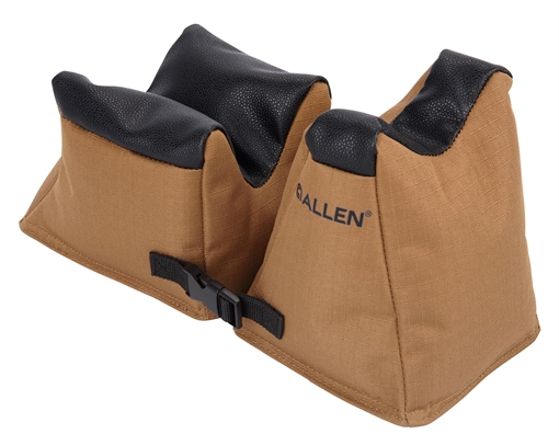 Picture of Allen X-Focus Combo Prefilled Front and Rear Bag, Coyote w/Black Accents Ripstop Polyester, Tacky Grip Bottom Weighs 5.10 lbs., 11.50" L x 5.50" H 18411