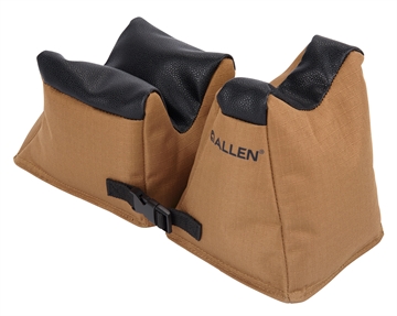 Picture of Allen X-Focus Combo Prefilled Front and Rear Bag, Coyote w/Black Accents Ripstop Polyester, Tacky Grip Bottom Weighs 5.10 lbs., 11.50" L x 5.50" H 18411
