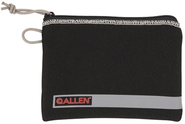Picture of Allen Pistol Pouch Black Polyester w/Lockable Zippers, ID Label & Fleece Lining Holds Compact Size Handgun 5" L x 7" W Interior Dimensions 3626