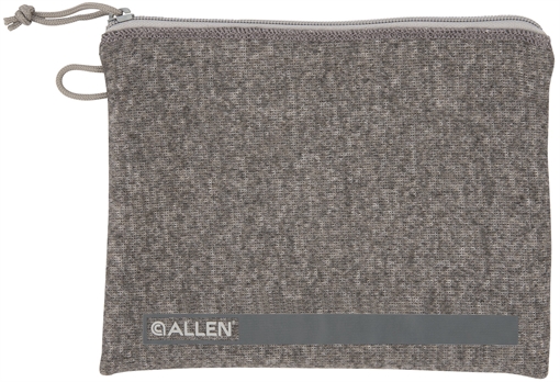 Picture of Allen Pistol Pouch Gray Polyester w/Lockable Zippers, ID Label & Fleece Lining Holds Full Size Handgun 7" L x 9" W Interior Dimensions 3627