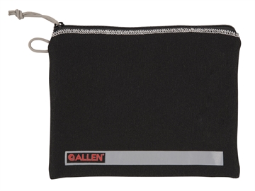 Picture of Allen Pistol Pouch Black Polyester w/Lockable Zippers, ID Label & Fleece Lining Holds Full Size Handgun 7" L x 9" W Interior Dimensions 3628