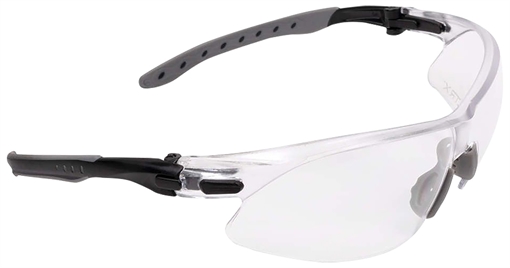Picture of Allen Company ULTRX Keen Safety Glasses, Anti-fog/Anti-scratch, Black/Clear Frame, Clear Lens 4142