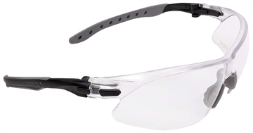 Picture of Allen Company ULTRX Keen Safety Glasses, Anti-fog/Anti-scratch, Black/Clear Frame, Clear Lens 4142