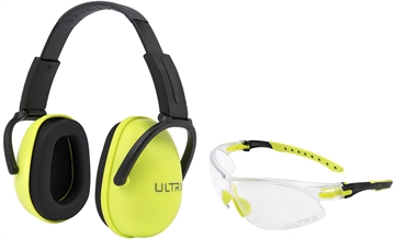 Picture of Allen Sound Blocker Ear & Eye Protection Combo 23 dB Lime Green Youth 4176